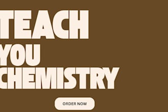 teach organic and physical chemistry for high school