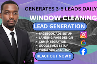 window cleaning leads, window cleaning facebook ads, google ads, video ads