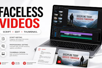 create faceless youtube automation videos with script editing and thumbnail