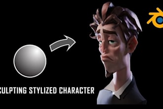 3d character model for 3d printing  in blender