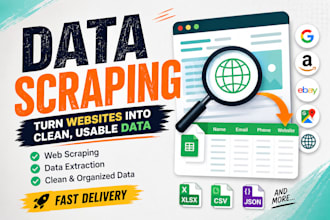 do data scraping and data extract data from websites