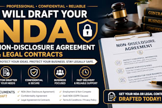 draft nda, non disclosure agreement and legal contracts