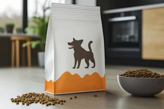 design a top notch pet food packaging or label for you
