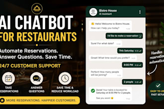 create an ai chatbot for your restaurant to automate reservations