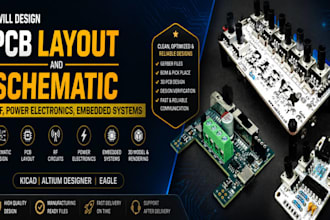 design pcb layout and schematic, rf, power electronics, embedded systems