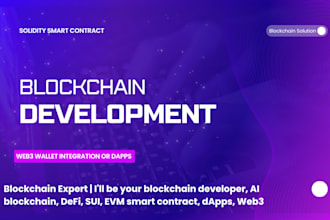 blockchain developer, ai blockchain, defi, sui, evm smart contract, dapps, web3