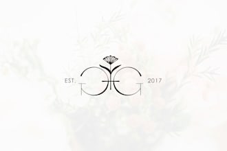 hand drawn lineart illustration logo