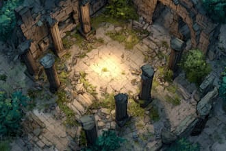 draw a unique dnd rpg battle map