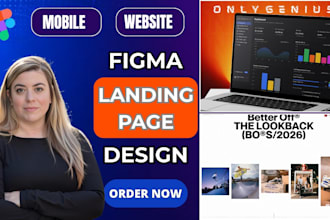 design a high converting ai saas landing page or startup website UI in figma