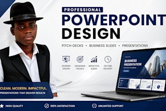 design powerpoint presentation and pitch deck slides