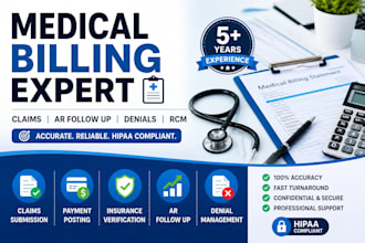 do medical billing, claims submission and ar follow up