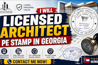 licensed architect pe stamp in georgia