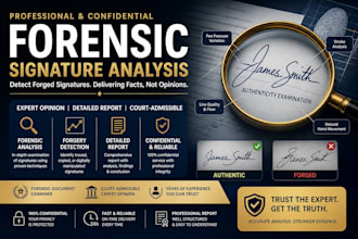 do forensic signature analysis and detect forged signatures