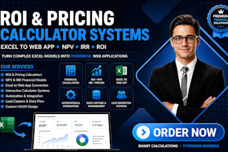roi, pricing calculator systems convert excel calculator to web app nvp, irr