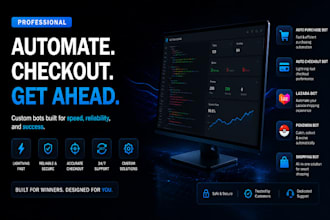 dev auto purchase bot, auto checkout bot, lazada bot, pokemon bot, shopping bot