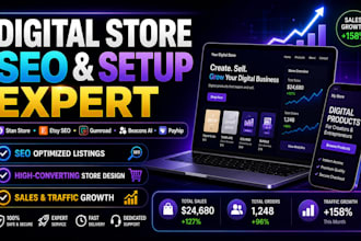 design and SEO optimize your stan store, etsy, gumroad or beacons ai for sales