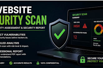 perform website security scan and provide detailed vulnerability report