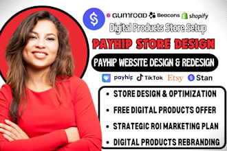 design payhip website,digital products store,payhip seo,redesign payhip website