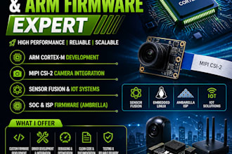 embedded linux firmware arm cortex m, mipi csi 2 sensor fusion ambrella isp, soc