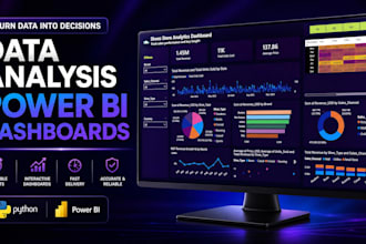 do python data analysis and create interactive power bi dashboards