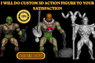 create 3d action figure toy model statue 3d toy image to 3d model