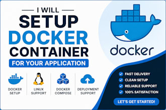 setup docker container for your application