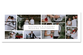 design aesthetic wedding photobook layout