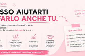 cv e cover letter in italiano