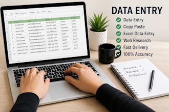 do fast and accurate data entry copy paste and typing work