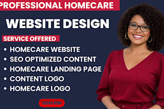 design a home care website or healthcare agency website with ai chatbot