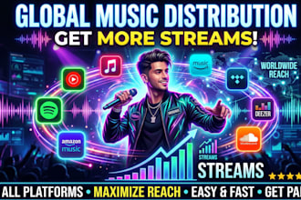 fix your low music reach by distributing your songs to spotify and apple music