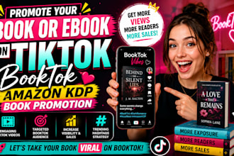promote your book or ebook on tiktok booktok amazon kdp marketing