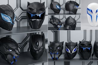 custom 3d printed cosplay mask anime helmet wearable resin ship print armor