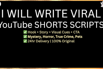 write viral horror mystery youtube short script