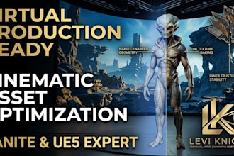 optimize 3d props and assets for virtual production and film