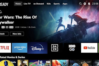 develop apple tv, android tv, build iptv app, develop smart tv app, roku tv app