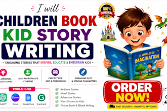 write children book kid story children story  book writing for your children
