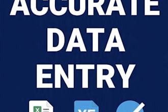 do accurate data entry excel copy paste in 1 hour
