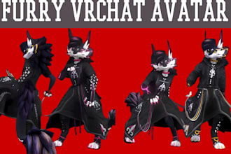 do furry vrchat avatar vtuber for quest nsfw vrchat avatar 3d model vr character