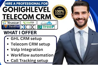 do telecom crm gohighlevel yeastar vitalpbx cloudtalk magnusbilling 3cx freepbx