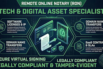 provide secure remote online notary for tech and digital assets