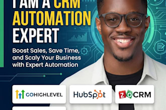 setup gohighlevel hubspot zoho CRM automation expert click funnel systeme io