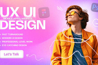 design modern UX UI for saas, web app, landing page in figma