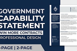 design a professional government capability statement for contracts