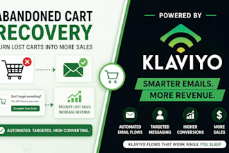 build shopify abandoned cart recovery flows with klaviyo to recover sales