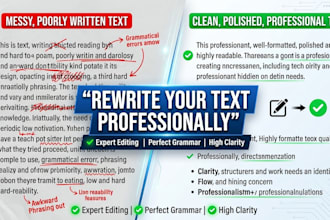professional text rewriting and content improvement