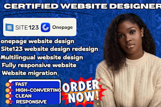 design site123  onepage website design and redesign