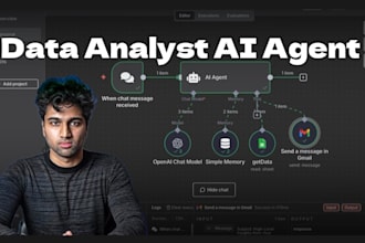 integrate n8n ai agent, report automation data pipeline n8n API for data analyst