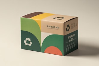 create modern product packaging design with dieline