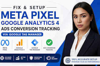 fix and setup meta pixel google analytics 4 ads conversion tracking tag manager